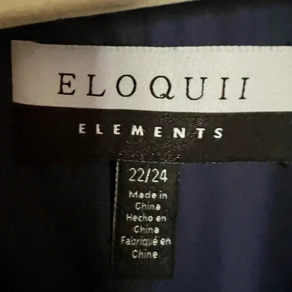 Eloquii Elements Navy Blue Floral Quilted Puffer Bomber‎ Jacket Plus Size 22/24 - Picture 11 of 13